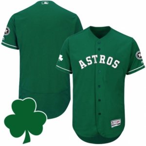 Men Houston Astros St. Patricks Day Blank Green Celtic Flexbase Authentic Collection Jersey