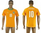 Cote d'lvoire #10 Gervinho Home Soccer Country Jersey