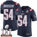 Youth Nike New England Patriots #54 Tedy Bruschi Limited Navy Blue Rush Super Bowl LI 51 NFL Jersey