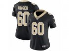 Women Nike New Orleans Saints #60 Max Unger Vapor Untouchable Limited Black Team Color NFL Jersey