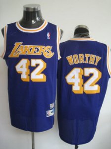 nba fans los angeles lakers #42 worthy swingman purple