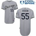 Men's Majestic Chicago White Sox #55 Carlos Rodon Replica Grey Road Cool Base MLB Jersey