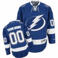 Men's Reebok Tampa Bay Lightning Customized Authentic Blue Home NHL Jersey