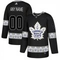 Toronto Maple Leafs Black Men's Customized Team Logos Fashion Adidas Jersey