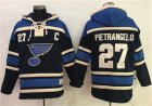 St. Louis Blues #27 Alex Pietrangelo Navy Blue Sawyer Hooded Sweatshirt Stitched NHL Jersey