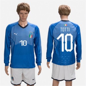 2018-19 Italy 10 TOTTI Home Long Sleeve Soccer Jersey