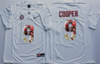 Alabama Crimson Tide 9 Amari Cooper White With Silver Logo Portrait Number College Jersey