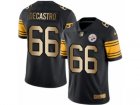 Mens Nike Steelers #66 David DeCastro Black Stitched NFL Limited Gold Rush Jersey