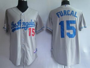 mlb los angeles dodgers #15 furcal grey