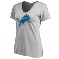 Womens Detroit Lions Pro Line Primary Team Logo Slim Fit T-Shirt Grey