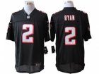 Nike NFL Atlanta Falcons #2 Matt Ryan Black Jerseys(Limited)