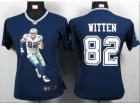 Nike Women Dallas Cowboys #82 Witten Blue Portrait Fashion Game Jersey