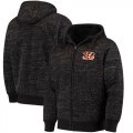 Cincinnati Bengals G III Sports by Carl Banks Discovery Sherpa Full Zip Jacket Heathered Black