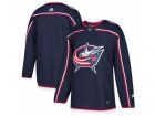 Men Adidas Columbus Blue Jackets Blank Navy Blue Home Authentic Stitched Custom Jersey
