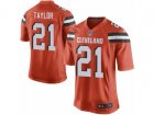 Nike Cleveland Browns #21 Jamar Taylor Game Orange Alternate NFL Jersey