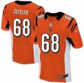 Men's Nike Cincinnati Bengals #68 Kevin Zeitler Elite Orange Alternate NFL Jersey