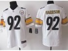 Nike NFL Pittsburgh Steelers #92 James Harrison White Jerseys(Limited)