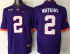 NCAA Clemson Tigers #2 Sammy Watkins Purple 2016 College Football Playoff National Championship Jersey