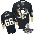 Womens Reebok Pittsburgh Penguins #66 Mario Lemieux Premier Black Home 2016 Stanley Cup Champions NHL Jersey