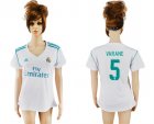 2017-18 Real Madrid 5 VARANE Home Women Soccer Jersey