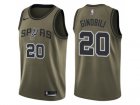 Men Nike San Antonio Spurs #20 Manu Ginobili Green Salute to Service NBA Swingman Jersey