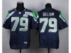 2015 Super Bowl XLIX Nike Seattle Seahawks #79 gilliam blue jerseys(Elite)