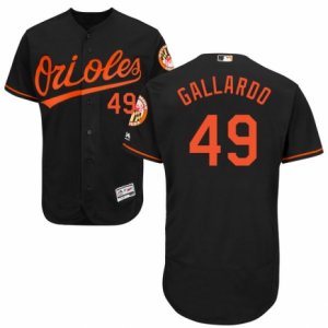 Men\'s Majestic Baltimore Orioles #49 Yovani Gallardo Black Flexbase Authentic Collection MLB Jersey