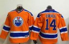 Youth NHL Edmonton Oilers #14 Jordan Eberle Orange Stitched jerseys