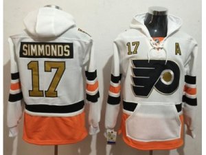 Philadelphia Flyers #17 Wayne Simmonds White 3rd Name & Number Pullover NHL Hoodie