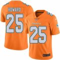 Nike Miami Dolphins #25 Xavien Howard Orange Mens Stitched NFL Limited Rush Jersey