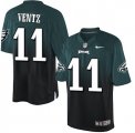 Nike Philadelphia Eagles #11 Carson Wentz Midnight Green-Black Men's Stitched NFL Elite Fadeaway Fashion Jersey