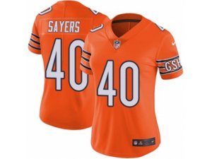 Women Nike Chicago Bears #40 Gale Sayers Vapor Untouchable Limited Orange Rush NFL Jersey