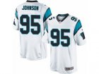 Men's Nike Carolina Panthers #95 Charles Johnson Limited White NFL Jersey