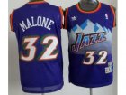 nba Utah Jazz #32 Karl Malone Purple Mitchell and Ness Swingman Jerseys