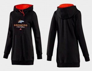 Women Denver Broncos Logo Pullover Hoodie-048