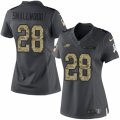 Women's Nike Philadelphia Eagles #28 Wendell Smallwood Limited Black 2016 Salute to Service NFL Jersey