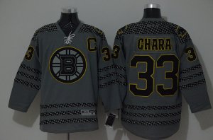 NHL Boston Bruins #33 Zdeno Chara Charcoal Cross Check Fashion jerseys