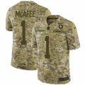 Mens Nike Indianapolis Colts #1 Pat McAfee Limited Camo 2018 Salute to Service NFL Jersey