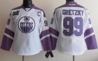 women nhl Edmonton Oilers #99 Wayne Gretzky White