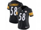 Women Nike Pittsburgh Steelers #58 Jack Lambert Vapor Untouchable Limited Black Team Color NFL Jersey