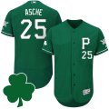 2016 Men Pittsburgh Pirates #25 Cody Ache St. Patricks Day Green Celtic Flexbase Authentic Collection Jersey