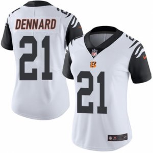 Women\'s Nike Cincinnati Bengals #21 Darqueze Dennard Limited White Rush NFL Jersey