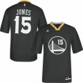 Mens Adidas Golden State Warriors #15 Damian Jones Swingman Black Alternate NBA Jersey