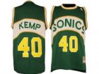 NBA Seattle SuperSonics #40 Shawn Kemp Green Soul Swingman