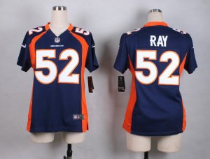 Women Nike Denver Broncos #52 Ray blue jerseys