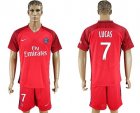 Paris Saint-Germain #7 Lucas Red Soccer Club Jersey