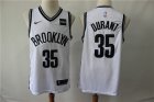 Nets #35 Kevin Durant White Nike Swingman Jersey