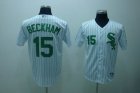 mlb chicago white sox #15 beckham white(green strip)