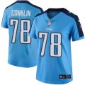 Womens Nike Tennessee Titans #78 Jack Conklin Light Blue Stitched NFL Limited Rush Jersey