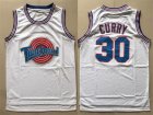 Tune Squad #30 Stephen Curry White Stitched Movie Jersey